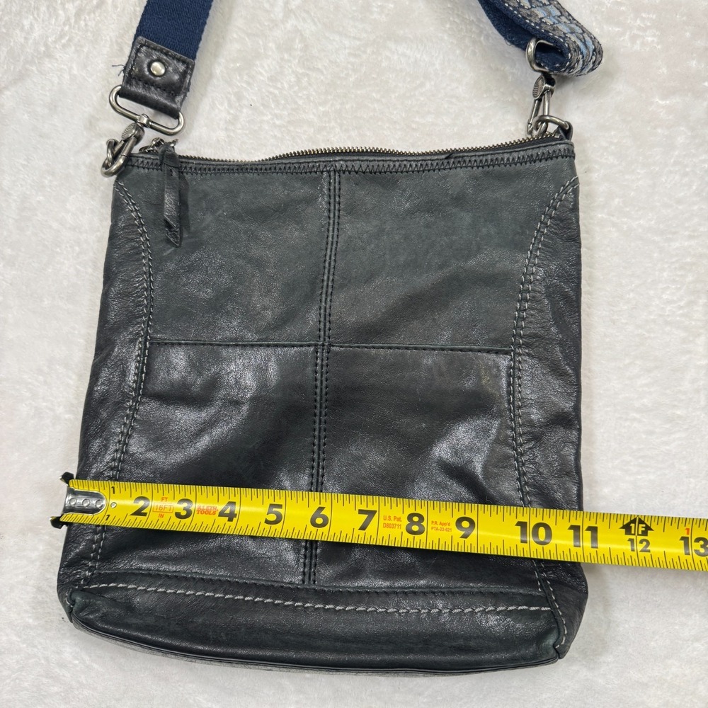 The Sak Lucia Women's Black Leather Crossbody Bag Purse Adjustable Webbing Strap - Picture 7 of 8